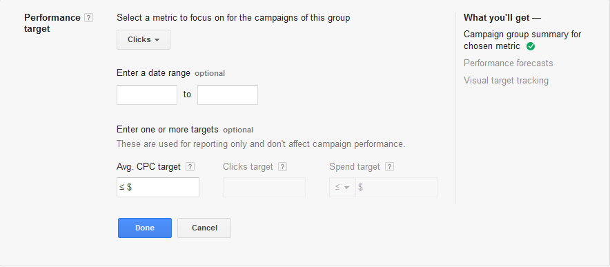 AdWords Campaign Grouping