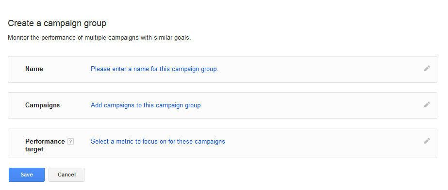 adwords campaign grouping